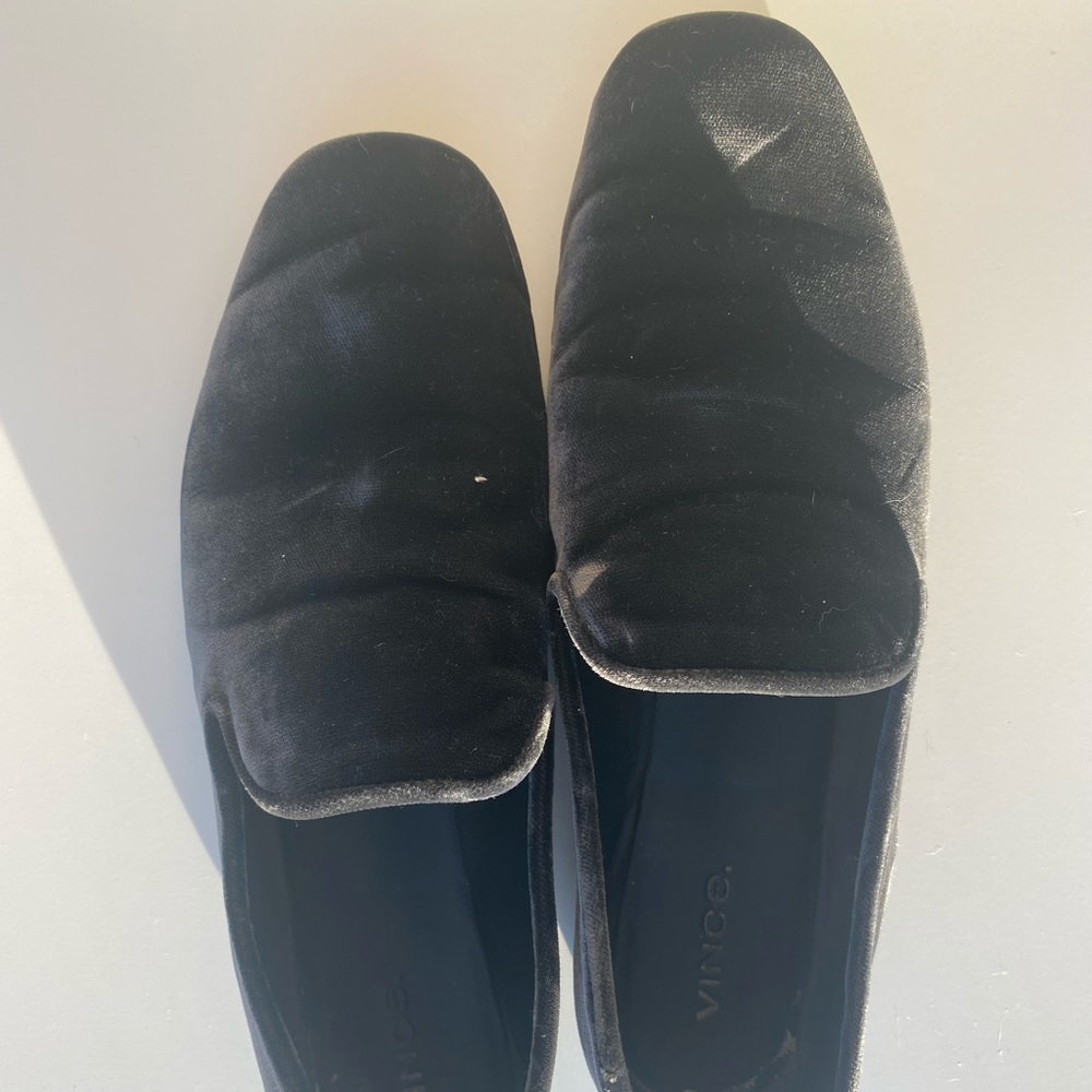 Vince Black Velvet Loafers - Picture 4 of 9